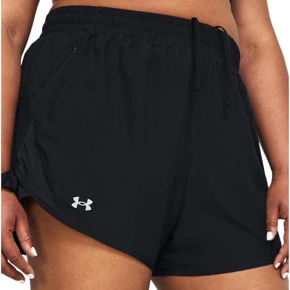 Under Armour women’s plus size 3X loose fit running shorts black built-in brief - Picture 1 of 10